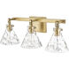 Barlon 3 Light 25.5 inch Vintage Brass Vanity Light Wall Light